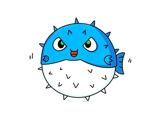 4张可爱的海洋小生物简笔画-1