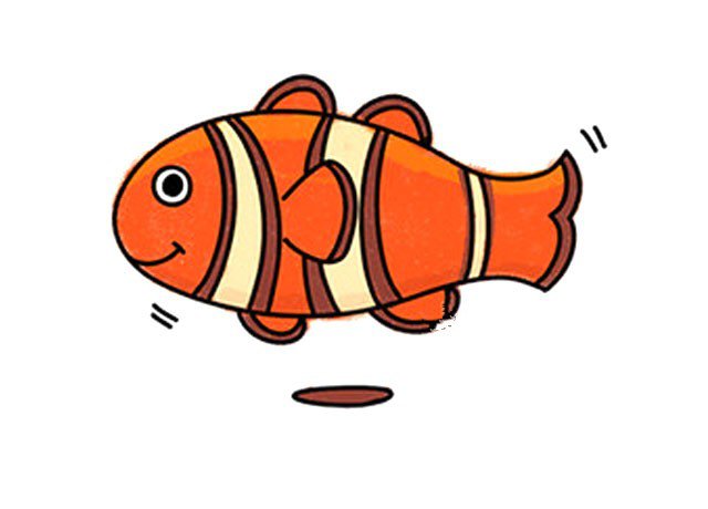 4张可爱的海洋小生物简笔画-3