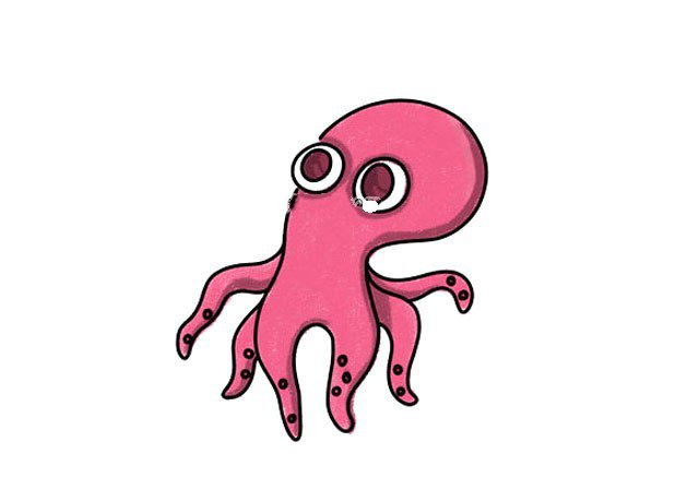 4张可爱的海洋小生物简笔画-4