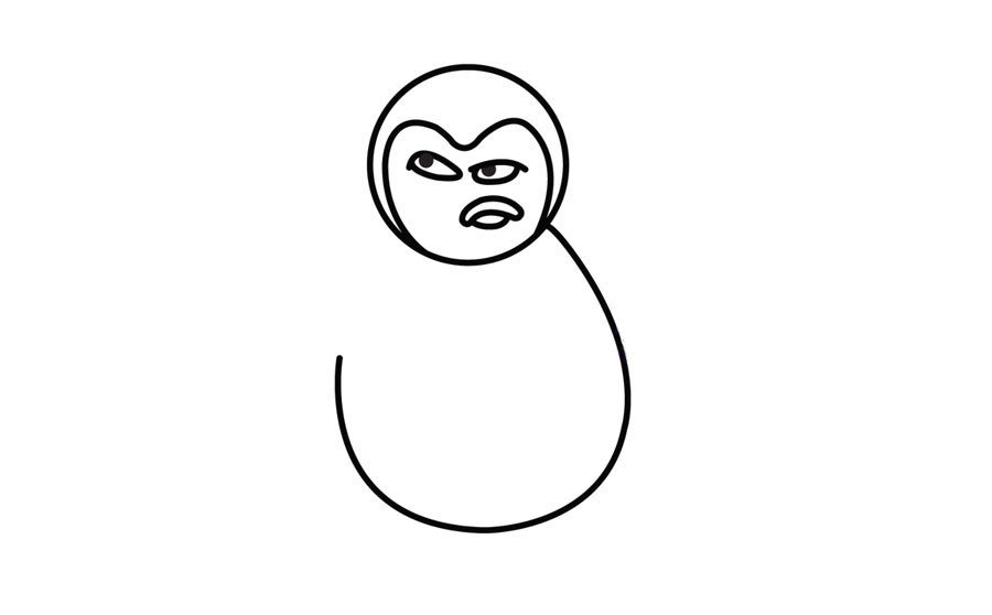 使坏的企鹅简笔画教程-3