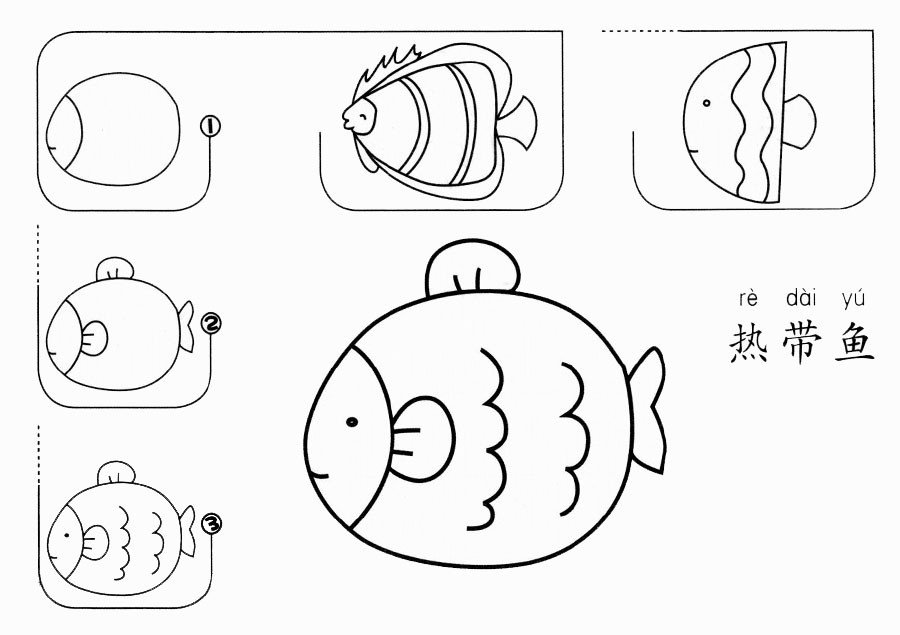 热带鱼怎么画-1