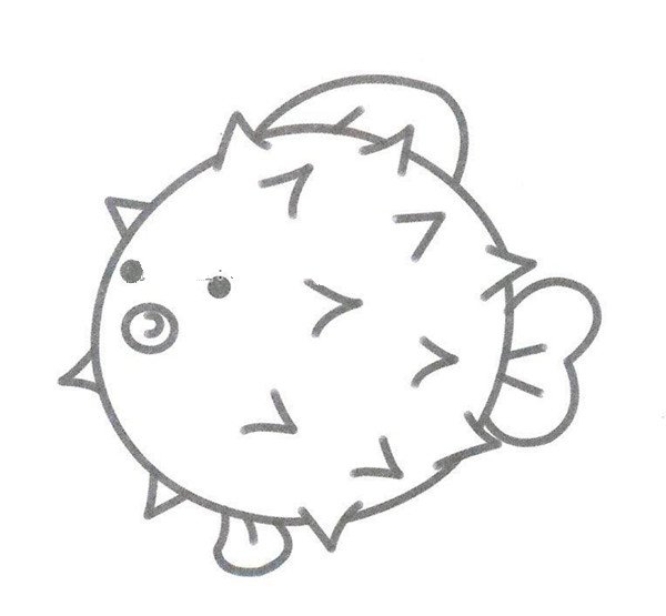 刺豚简笔画图片-1
