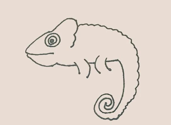 简笔画之变色龙-7