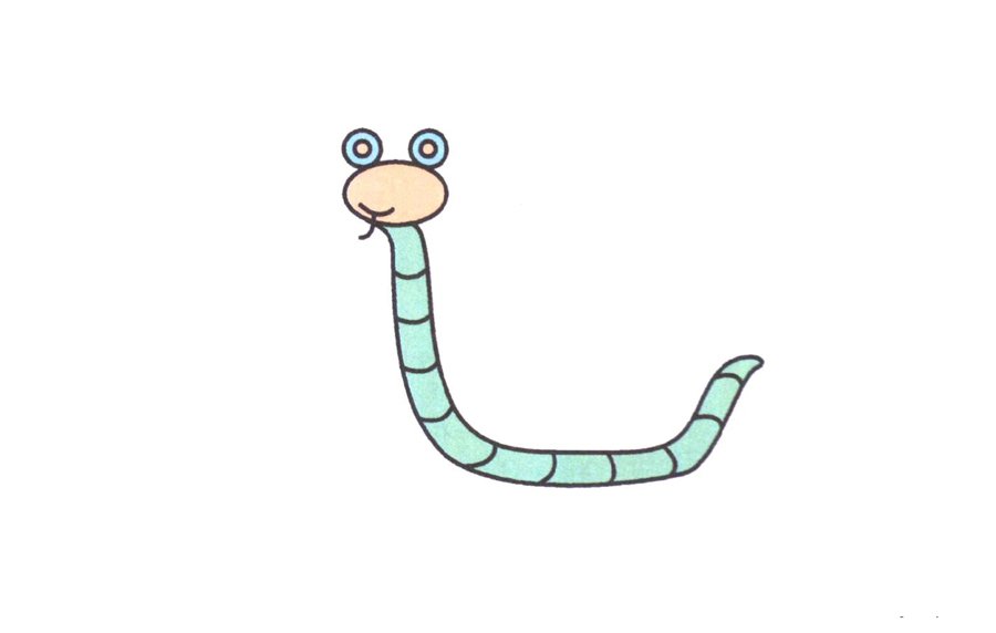 眼镜蛇简笔画画法-1