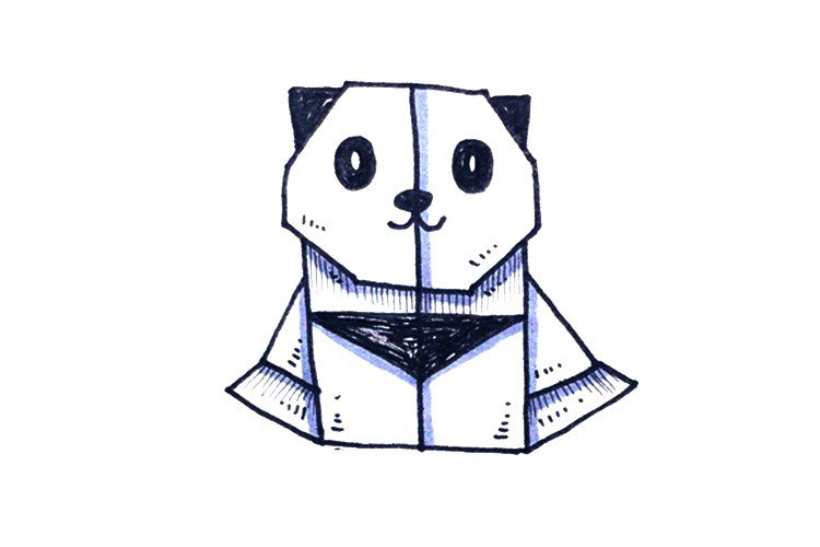 折纸风格小动物简笔画-6