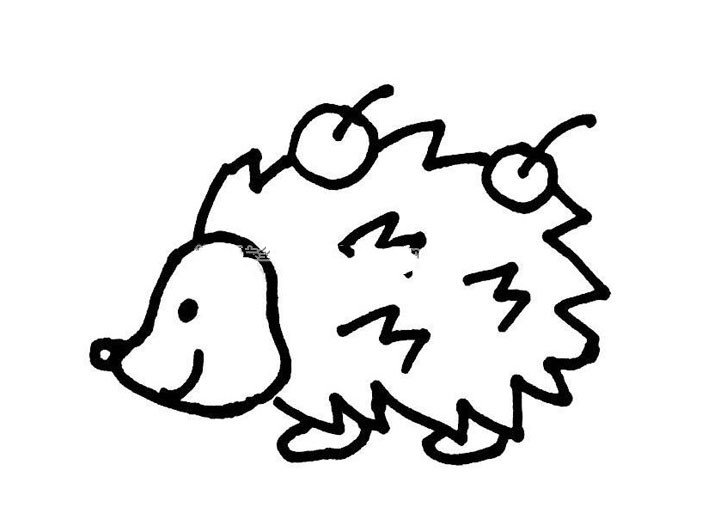 小刺猬简笔画图片-1