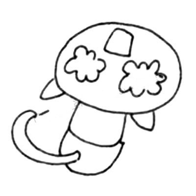 狸花猫简笔画教程-3