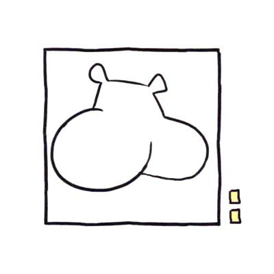 四步画出可爱简笔画_大河马-2
