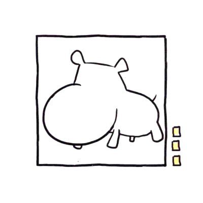 四步画出可爱简笔画_大河马-3