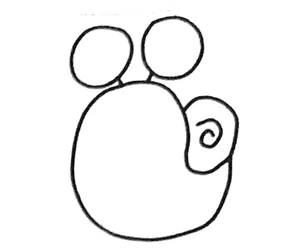 简单四步画出卡通蜗牛-3