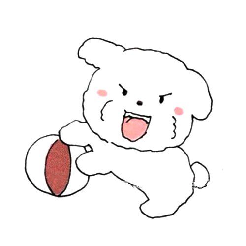 喜欢皮球的小狗-1