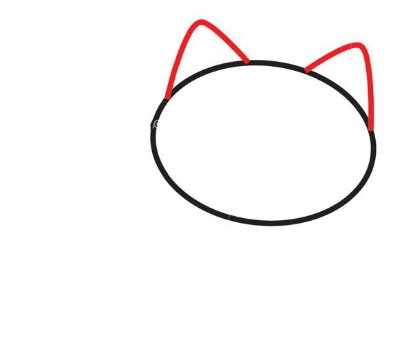 如何画一只可爱的小猫在足球上玩耍-2
