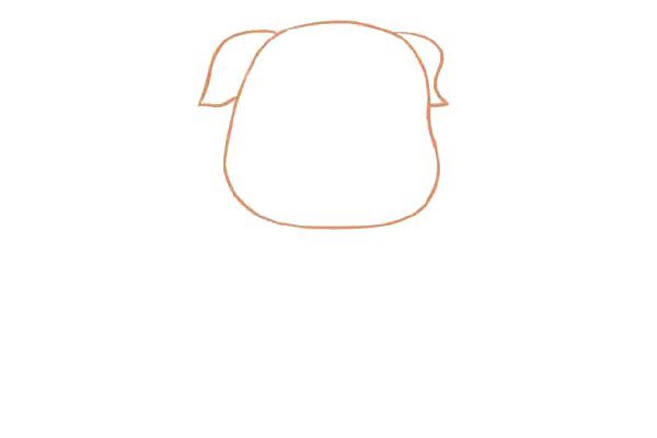 可爱的卡通小猪简笔画-2