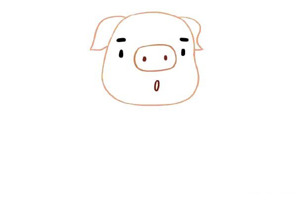 可爱的卡通小猪简笔画-4