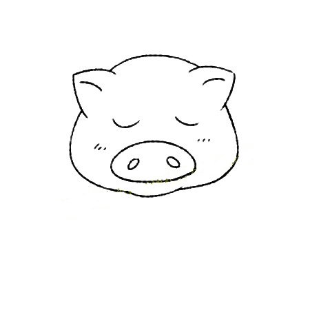 小动物的基本画法_猪的简笔画教程-1
