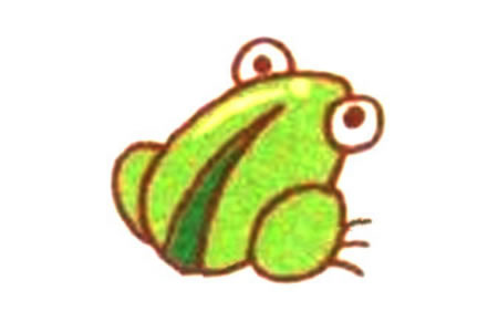 简单的Q版青蛙简笔画教程-4