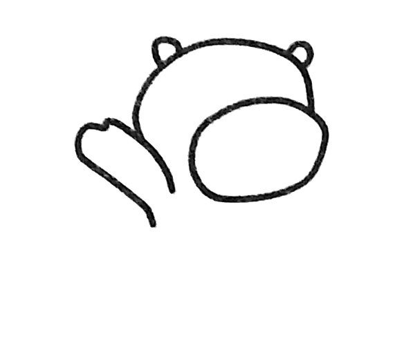 简单四步画开心的狗熊-2