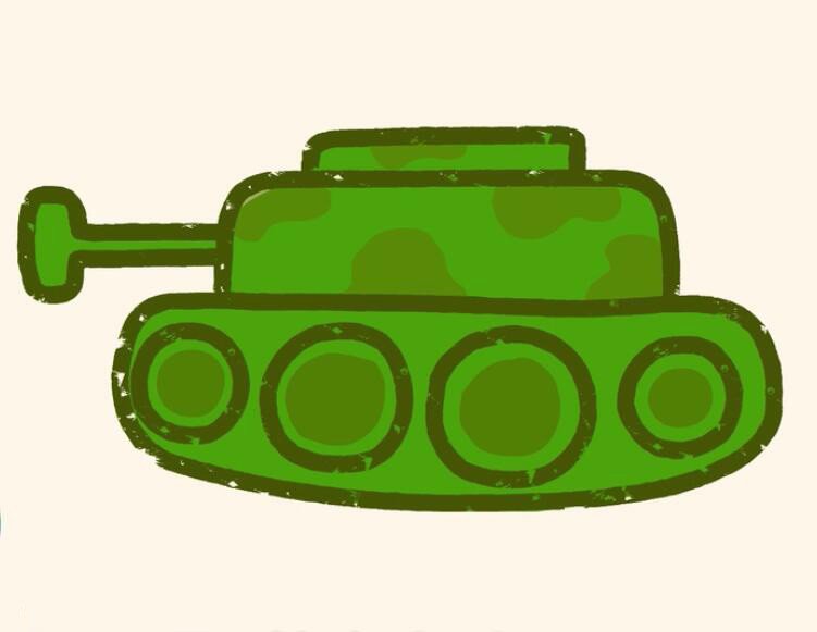 神奇简笔画_坦克-1