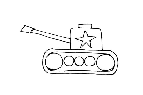 画坦克简笔画-7