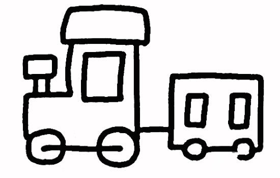 拖拉机简笔画画法-4