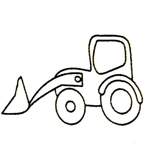 铲车简笔画大全及画法步骤-3