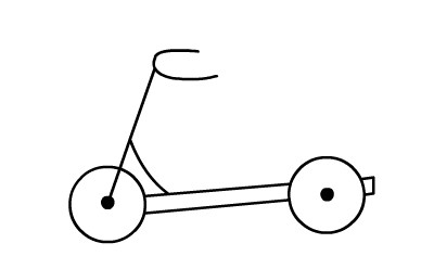 简笔画滑板车的画分解步骤-3