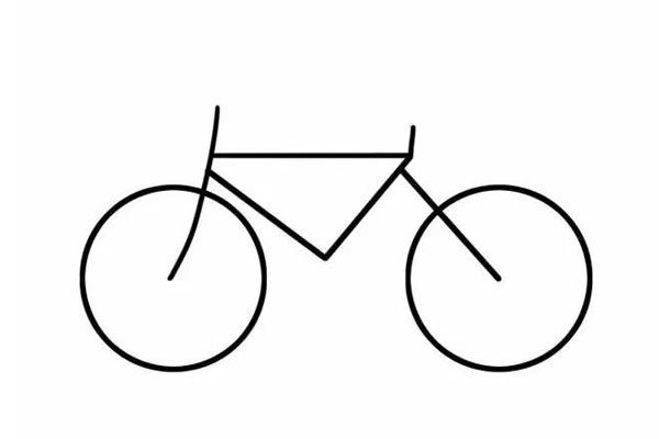 交通工具之自行车简笔画-5