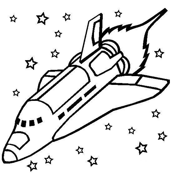 宇宙飞船简笔画_航天飞机简笔画图片-1