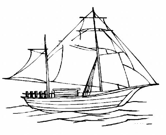 帆船简笔画图片-1