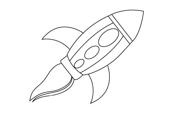 宇宙飞船简笔画怎么画-6