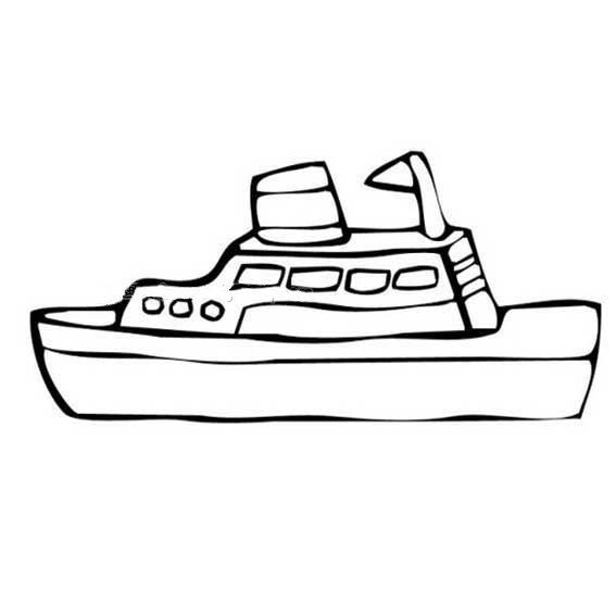 小游艇简笔画-1