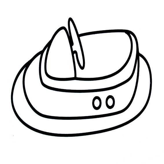 儿童简笔画气垫船-1