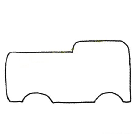 威武的卡车简笔画教程-1