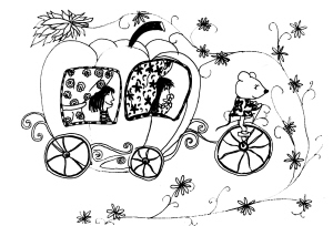 交通工具简笔画_南瓜车简笔画图片-1