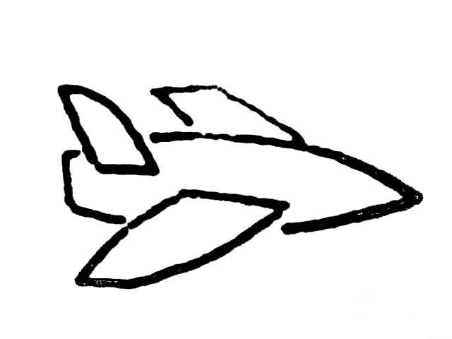 幼儿飞机简笔画-1