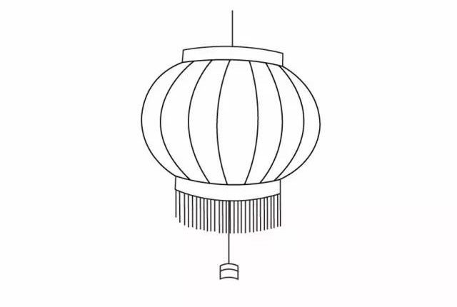 元宵节灯笼怎么画-6