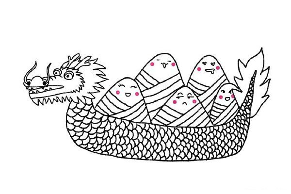 端午节简笔画步骤图-5