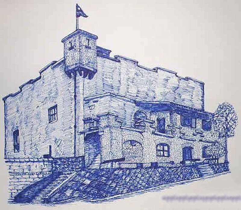 美丽的城堡儿童画画作品-1