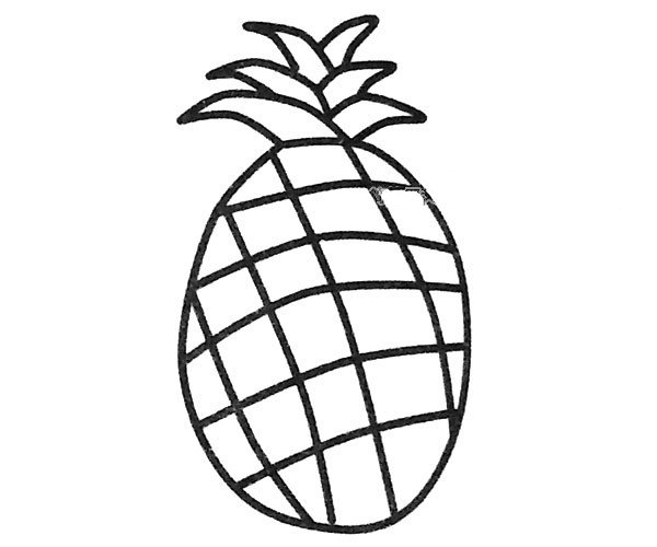 五张漂亮的菠萝简笔画图片-4