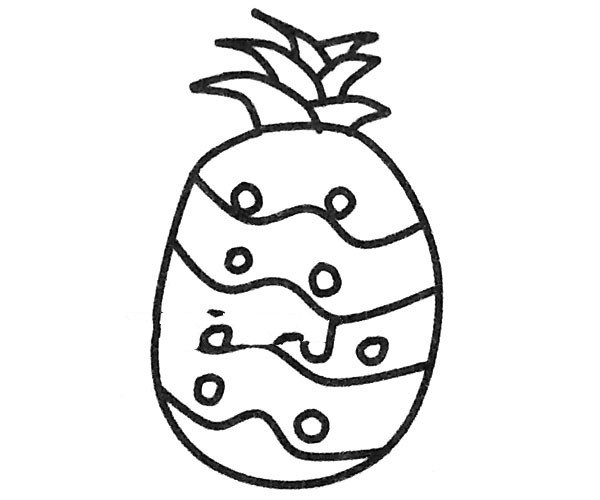 五张漂亮的菠萝简笔画图片-5