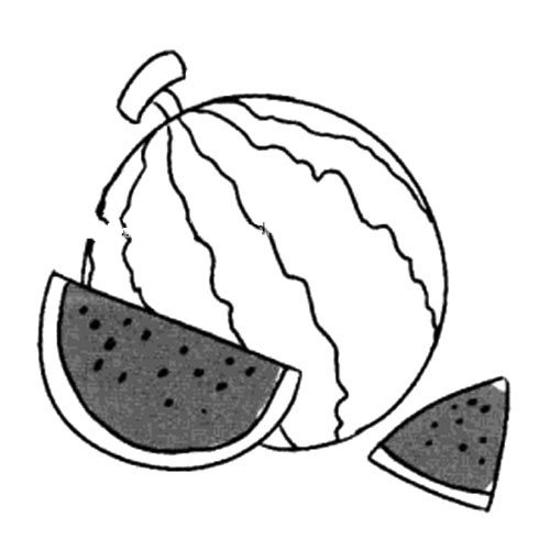 大西瓜简笔画图片-1