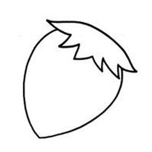 草莓简笔画步骤图-2