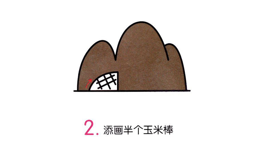 山间垂钓简笔画-2