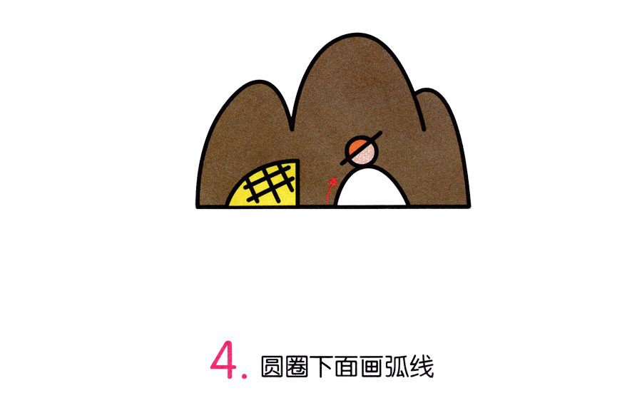 山间垂钓简笔画-4
