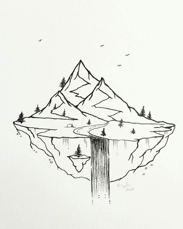 好看的风景简笔画-3