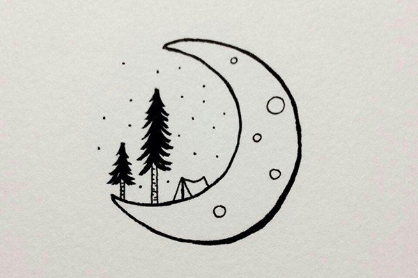 好看的风景简笔画-8