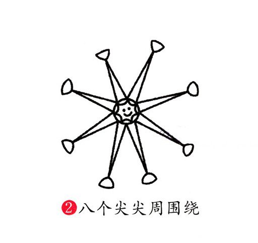 可爱的雪花怎么画-3