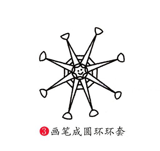 可爱的雪花怎么画-4