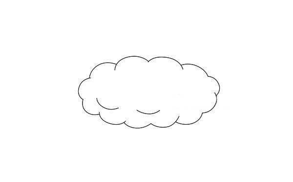 白云简笔画画法-4