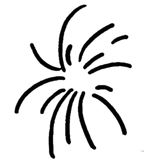 一张简单的烟花简笔画-1